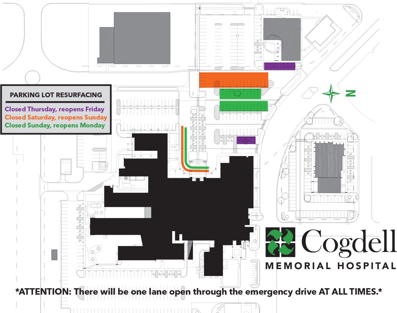 Parking Lot Resurfacing at Cogdell - Cogdell Memorial Hospital